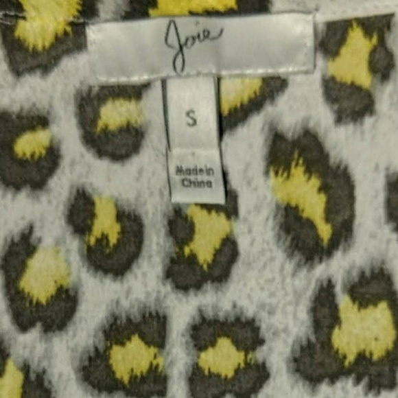 Joie silk leopard sleeveless top sz small - Picture 3 of 5